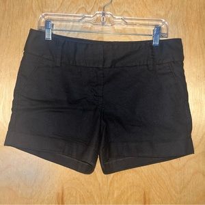 Express Black Midi Mid Rise Cuffed Shorts- Size 8